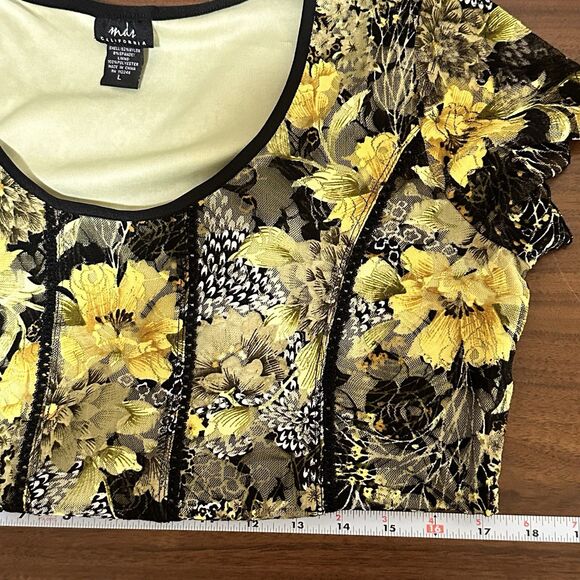 Women Fairy Corset Top Size L Forest Grunge Witchy Festival Lace Mesh Coquette - Picture 11 of 12